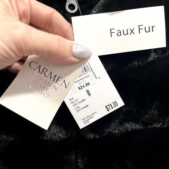 Black faux fur coat - Picture 5 of 5